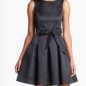 Isaac Mizrahi Black Sleeveless Midi Dress with Polka Dot Lining